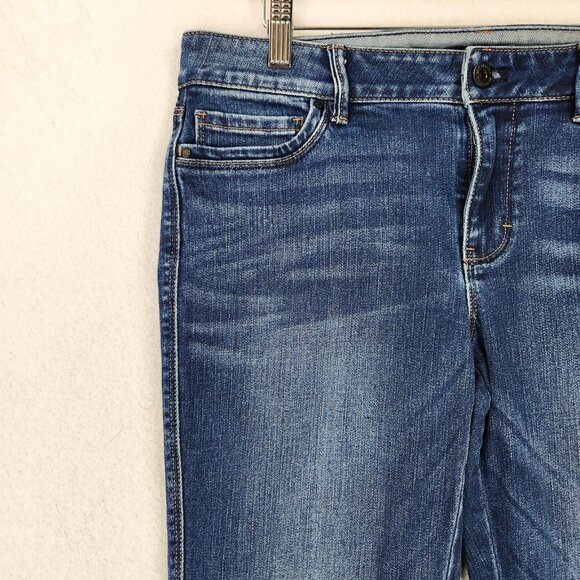WHBM Jeans Womens 8 Blue Skimmer Stretch Mid Rise Denim Casual Ankle - Picture 2 of 11